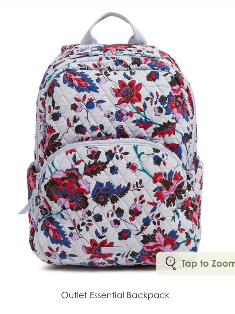 New Vera Bradley Essential Backpack in Cotton- vineyard floral